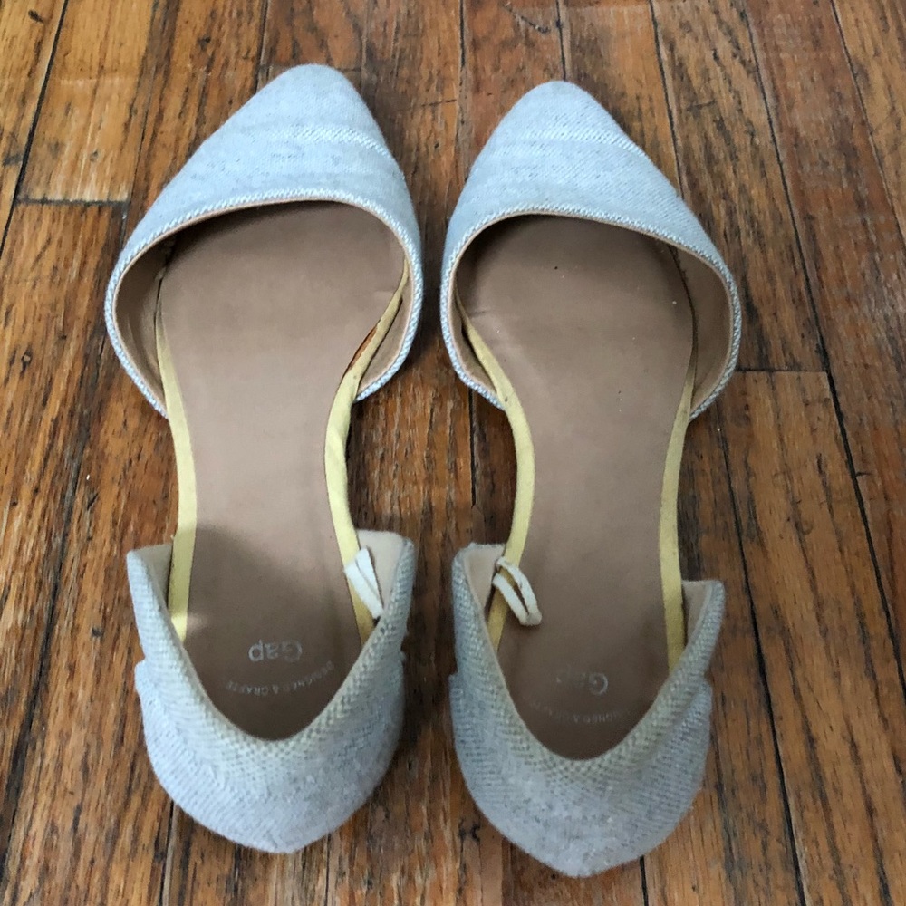 Gap D’orsay Gray Cloth Flat size 7